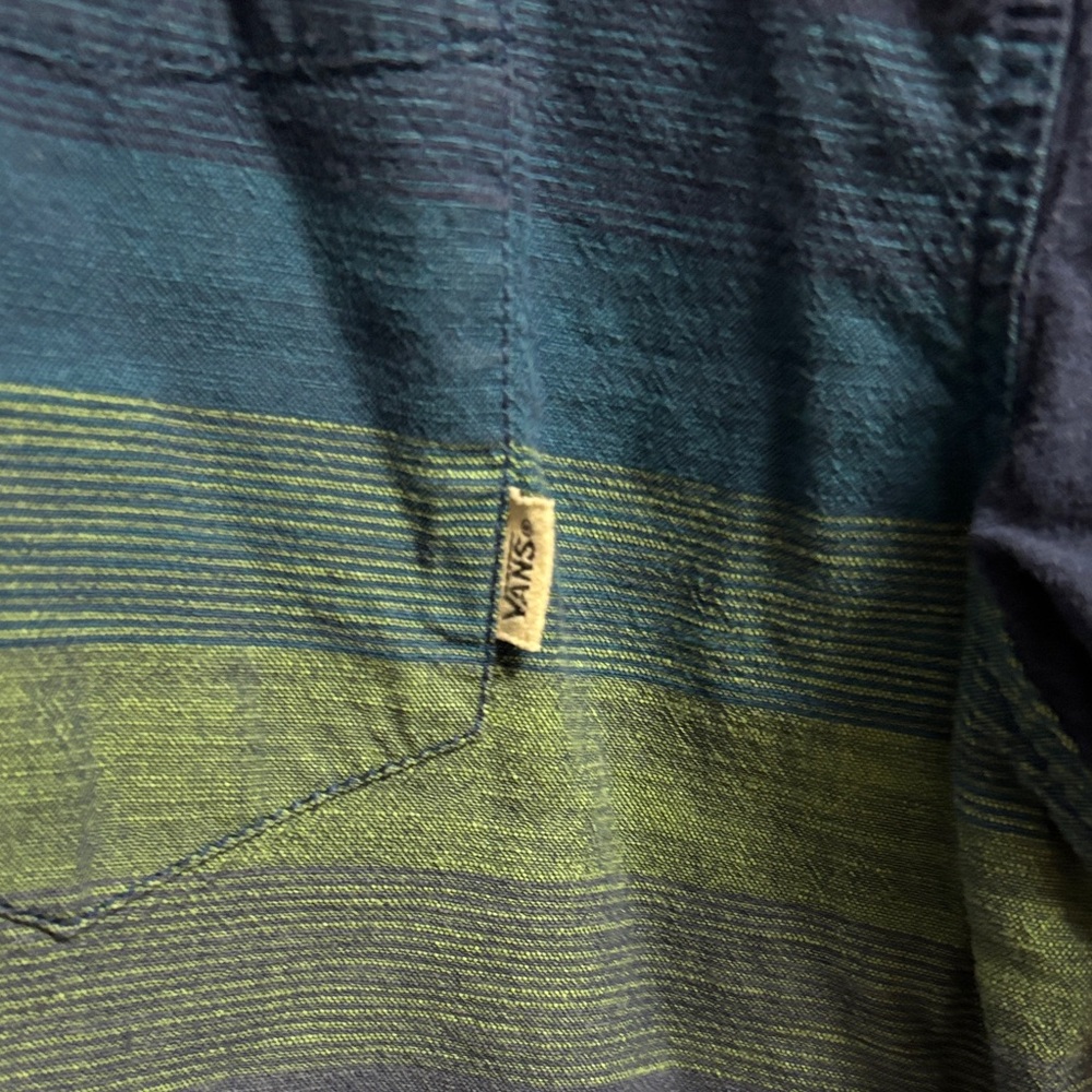 Vans Men's Blue and Gray Gradient Shirt - Picture 3 of 9